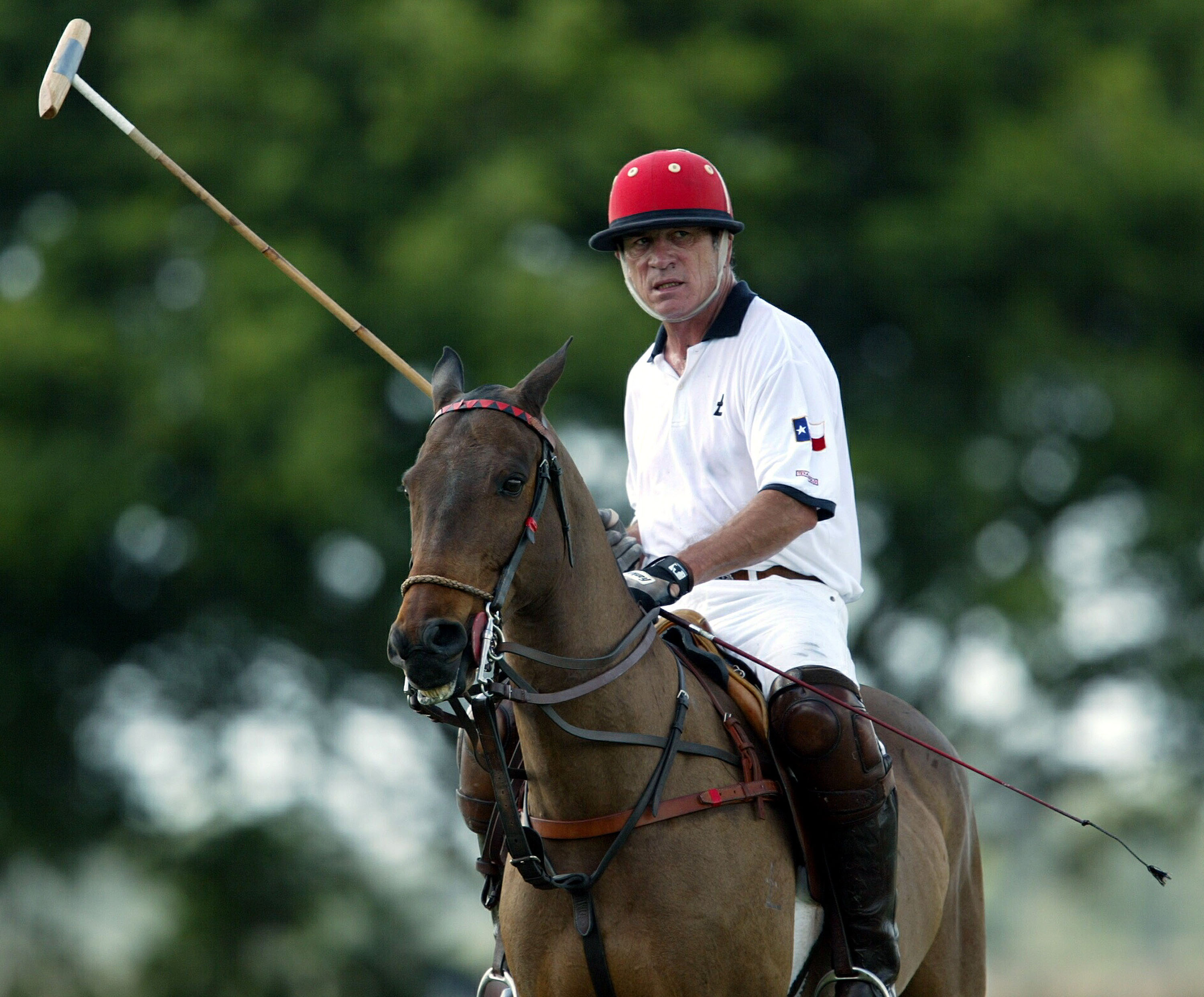 Tommy Lee Jones joue au polo à l'International Polo Club Palm Beach le 6 février 2004, à Wellington, en Floride. | Source : Getty Images