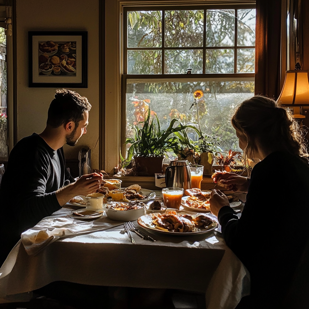 Des gens prennent leur petit déjeuner | Source : Midjourney