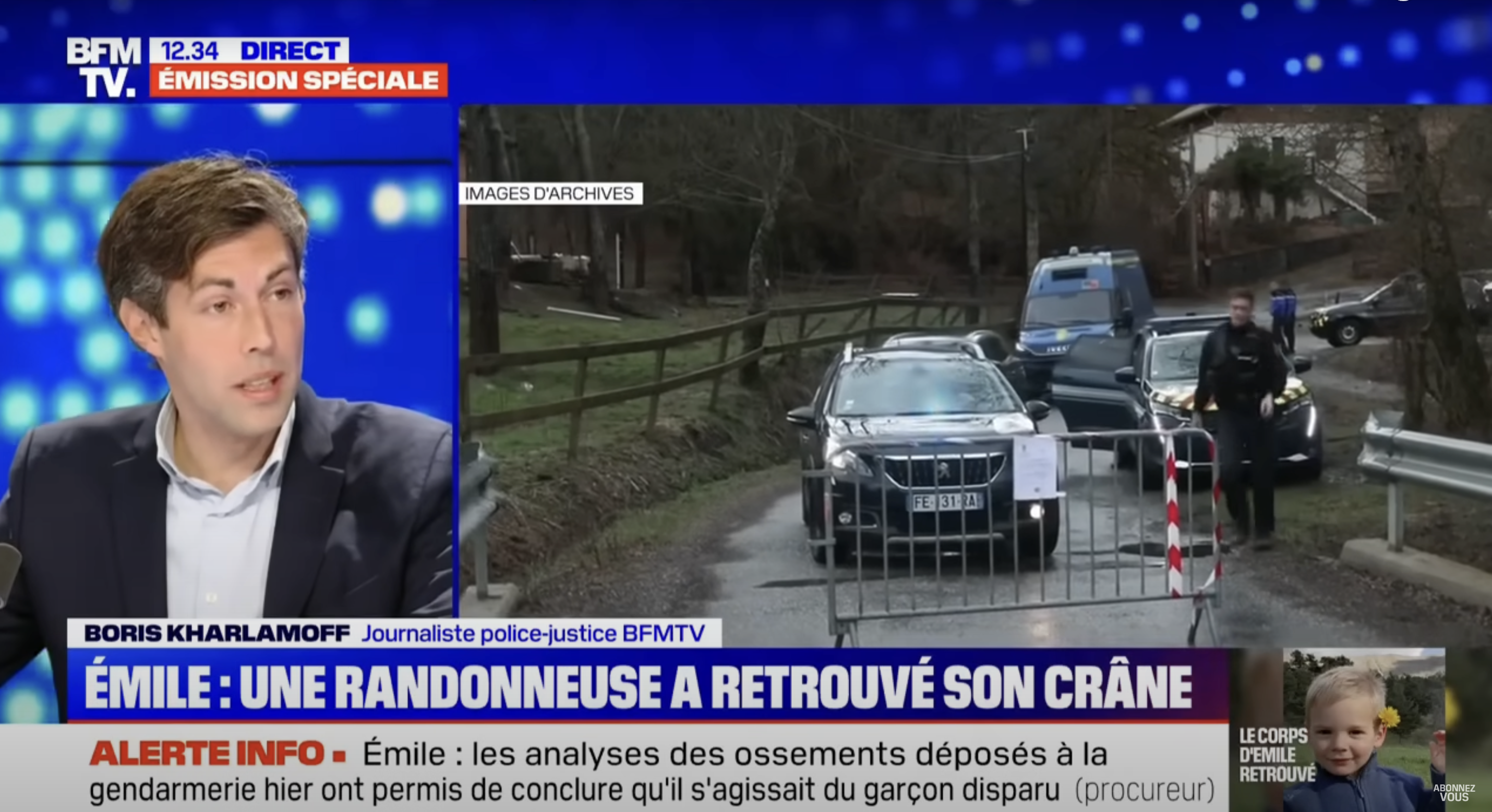 Des véhicules de police stationnés à l'extérieur à Haut-Vernet, comme on peut le voir dans une vidéo datant du 31 mars 2024 | Source : YouTube/BFMTV
