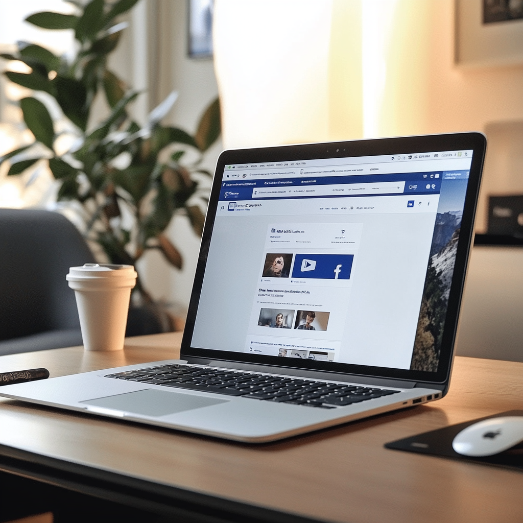 Un ordinateur portable ouvert aux réseaux sociaux | Source : Midjourney