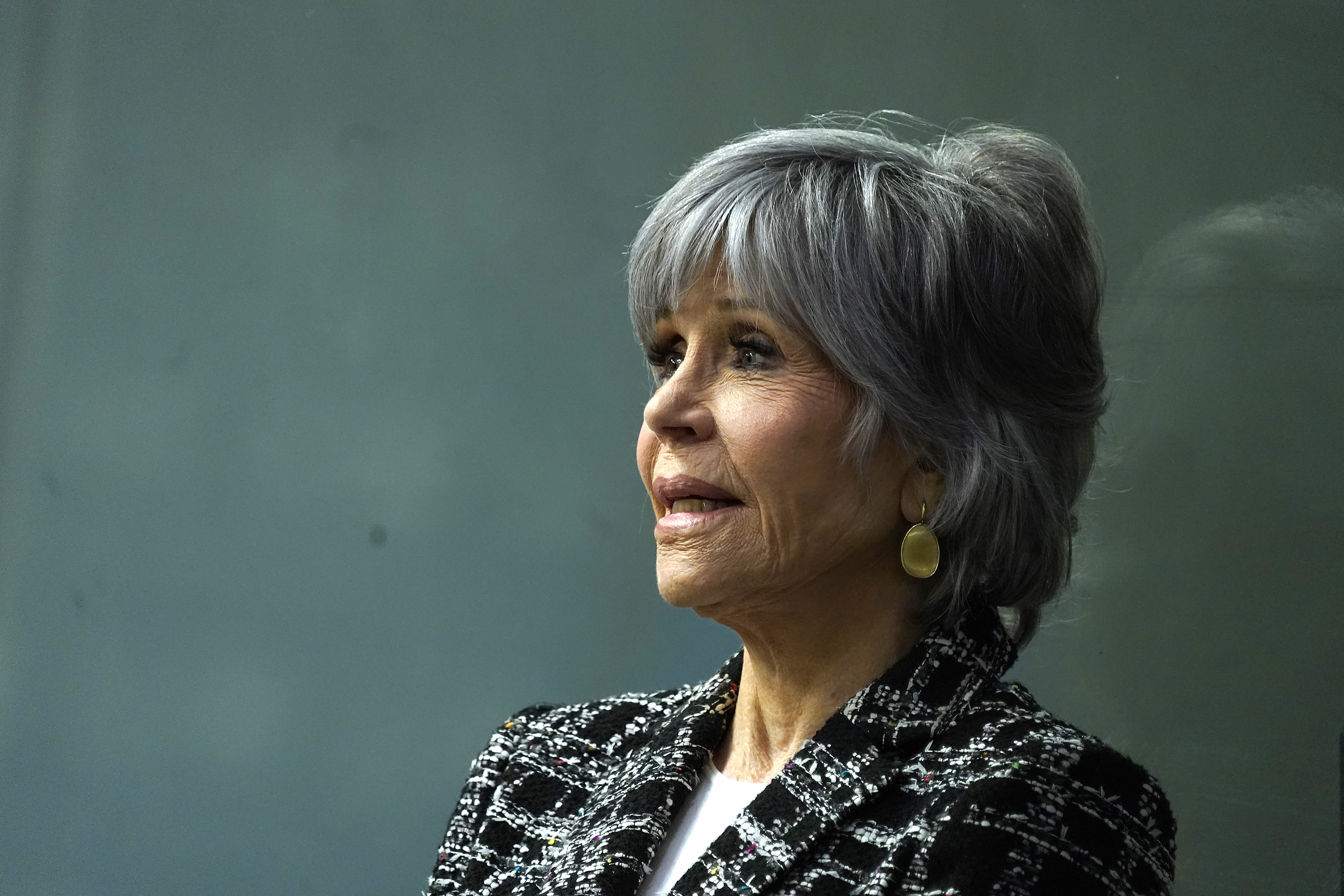 Jane Fonda assiste au briefing de Greenpeace sur le traité de haute mer au siège des Nations unies le 21 février 2023 à New York | Source : Getty Images
