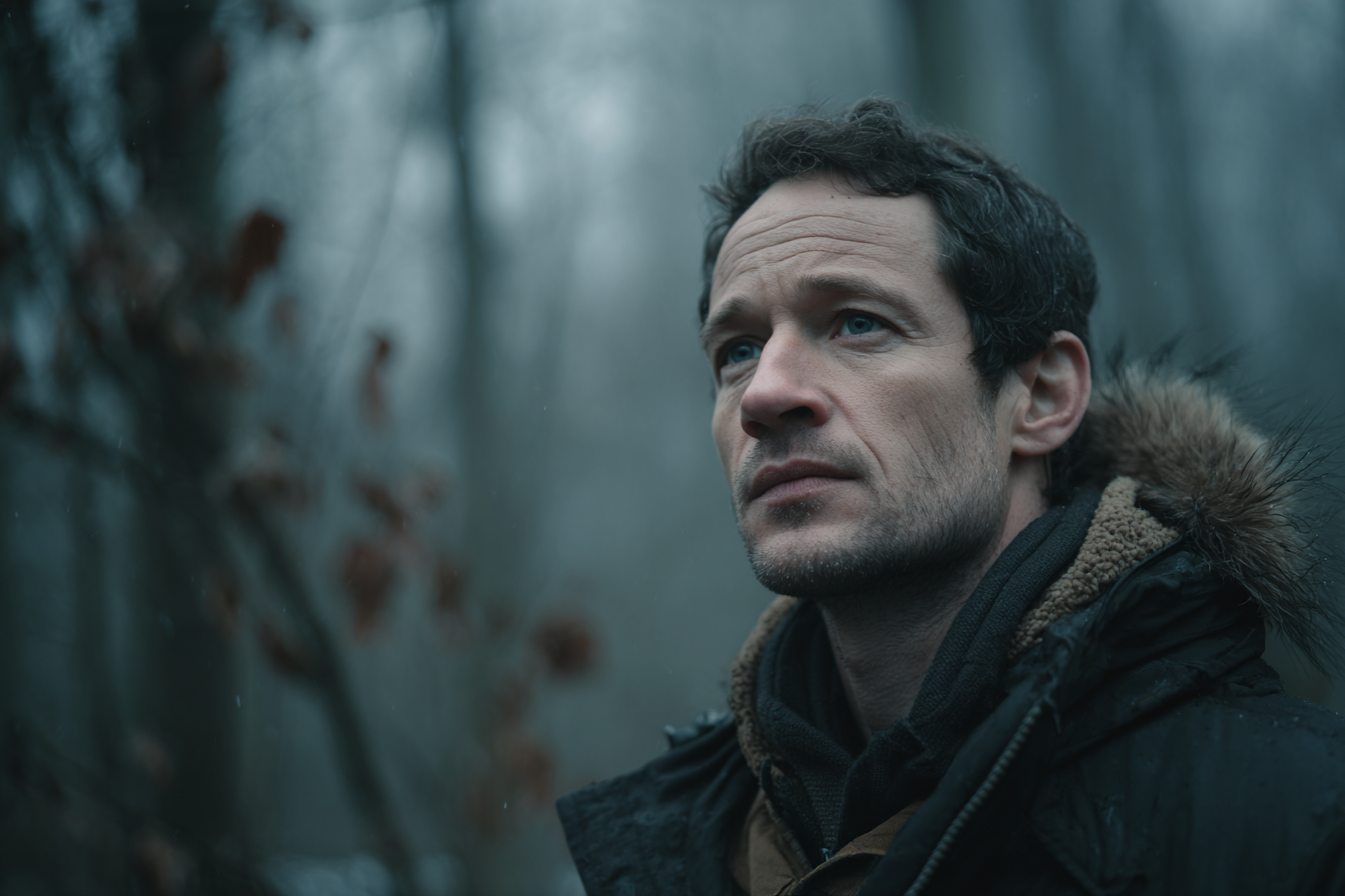 Un homme debout dans les bois | Source : Midjourney