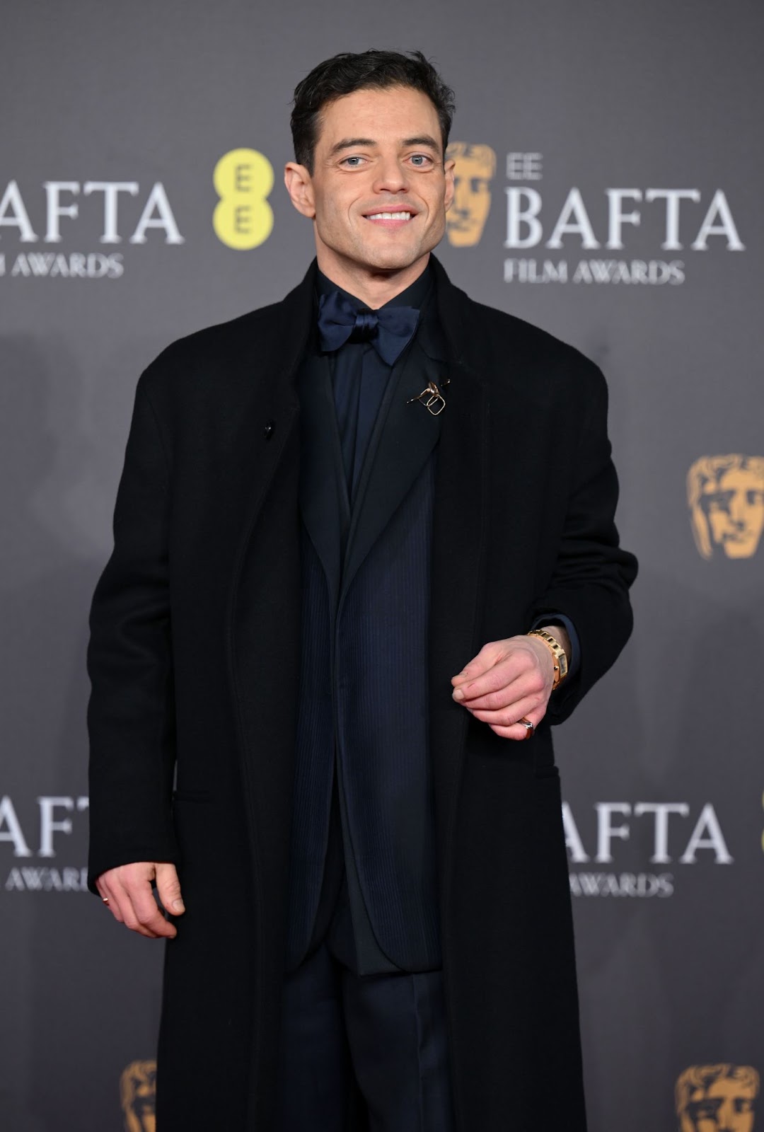 Rami Malek lors de la cérémonie de remise des prix du film BAFTA EE 2024, le 18 février 2024, à Londres, en Angleterre. | Source : Getty Images