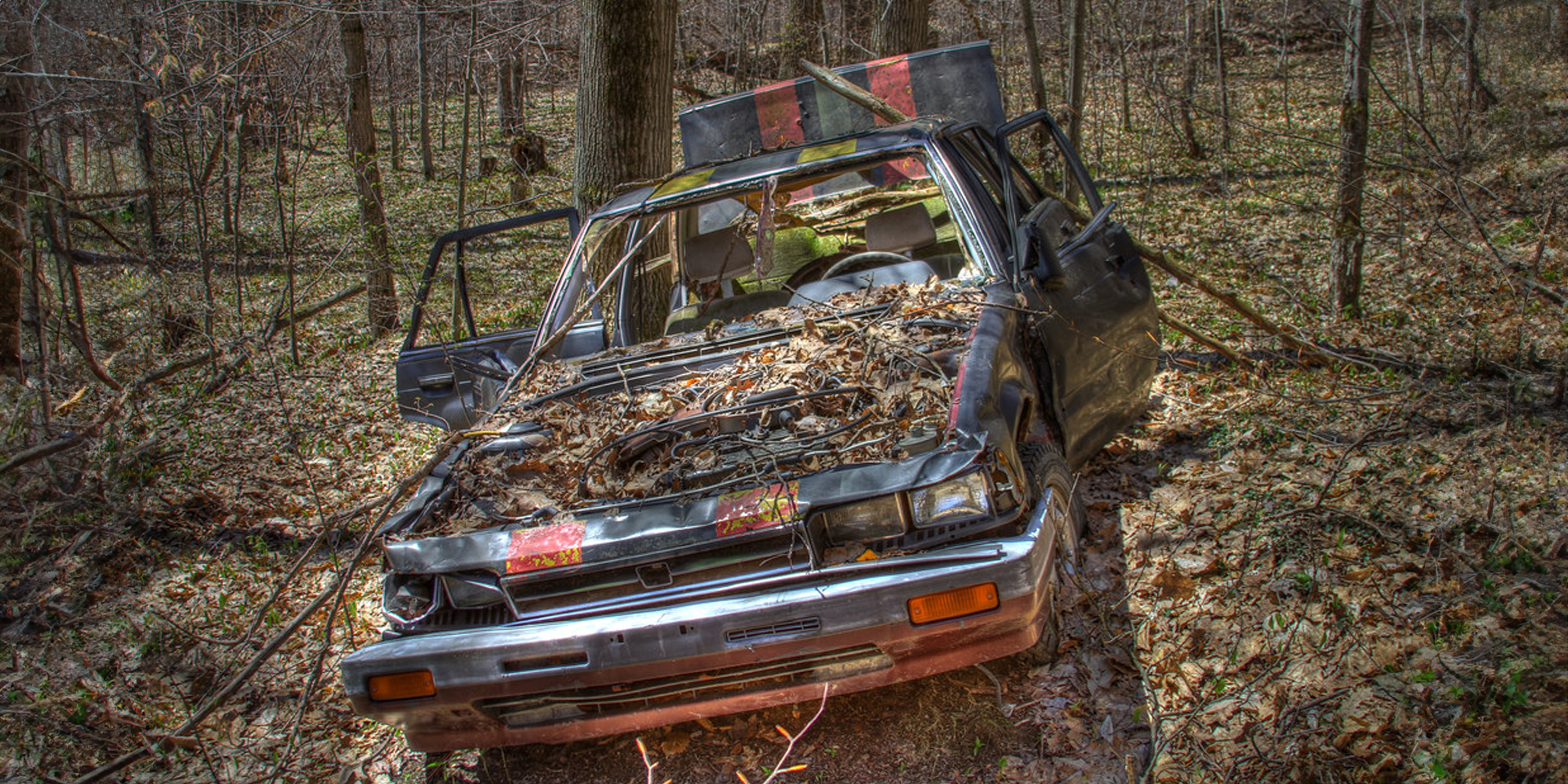 Une voiture abandonnée dans une forêt | Source : flickr.com/waitscm/CC BY 2.0