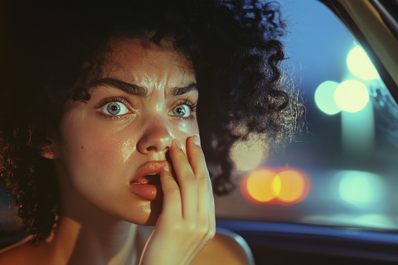 Une femme assise dans sa voiture | Source : Midjourney