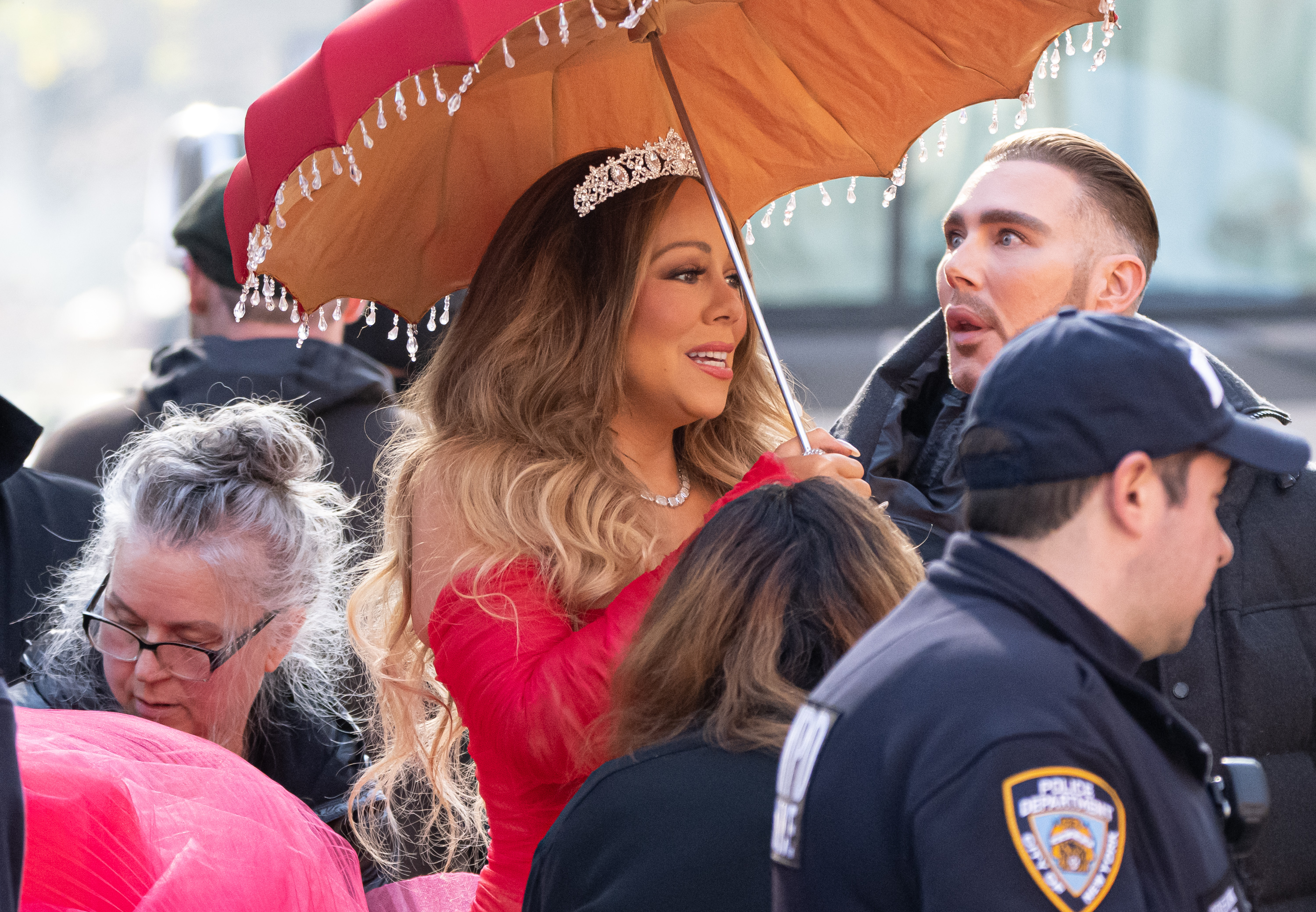 Mariah Carey assiste à la 2022 Macy's Thanksgiving Day Parade, le 24 novembre 2022, à New York. | Source : Getty Images