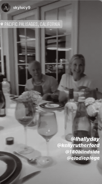 Laeticia Hallyday partage des moments de son dîner avec Jean-François Piège et Kelly Rutherford. | Photo : Instagram/lhallyday