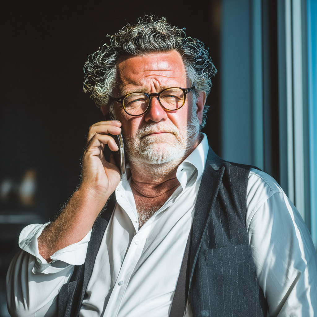 Un homme sur un appel | Source : Midjourney