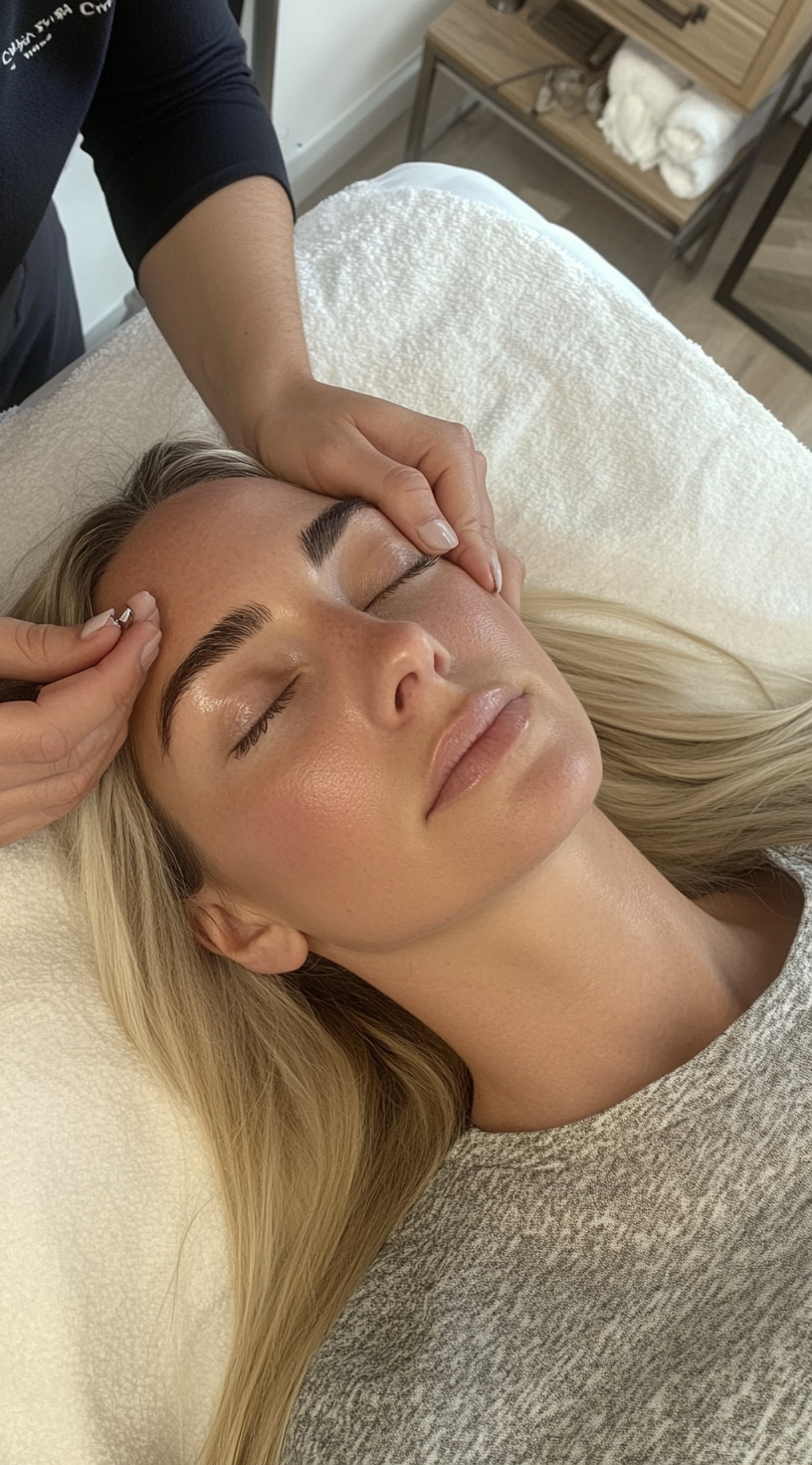 Une femme qui se fait faire un soin du visage | Source : Midjourney