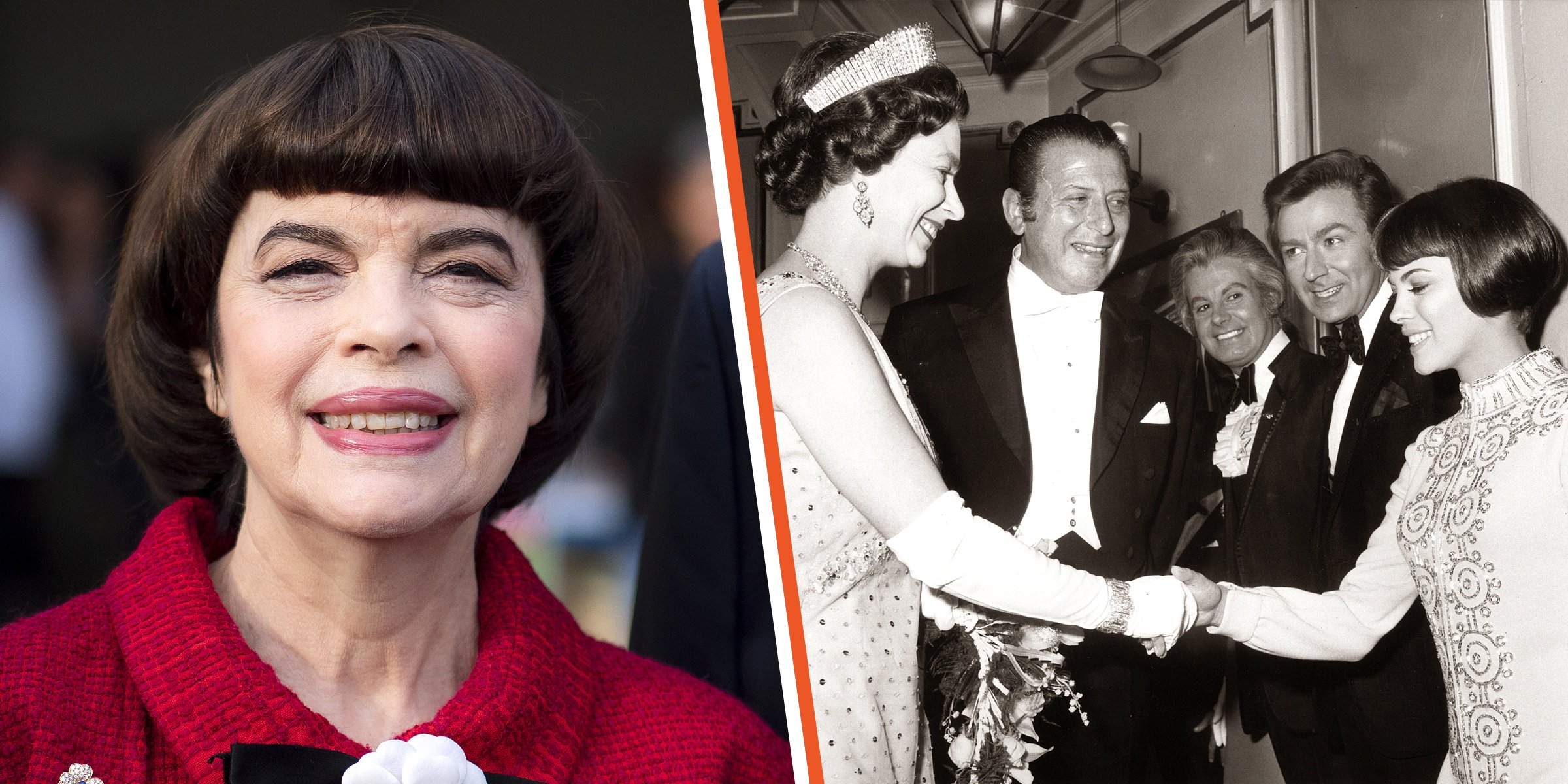 Mireille Mathieu et la reine Elizabeth II | Photo : Getty Images