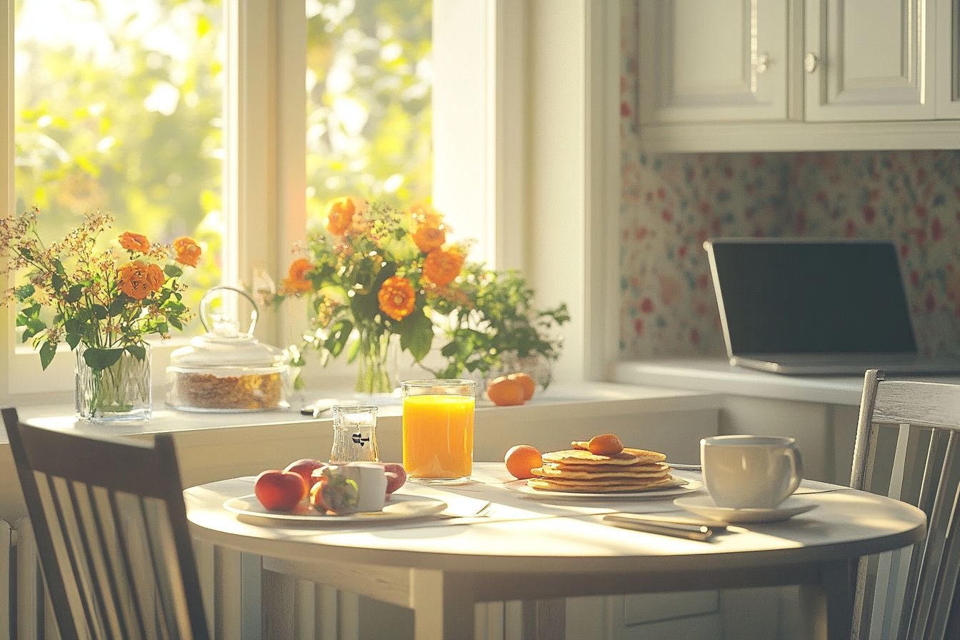 Une table de petit déjeuner | Source : Midjourney