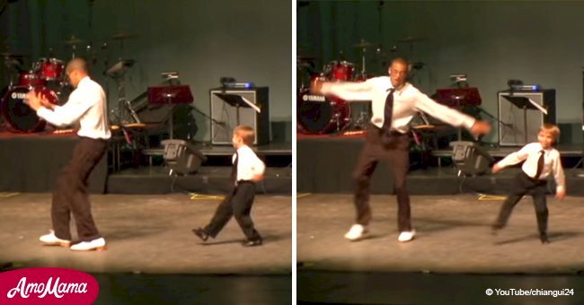 Un enfant de 4 ans monte sur scène avec son professeur de danse - leur danse impressionne tout le monde