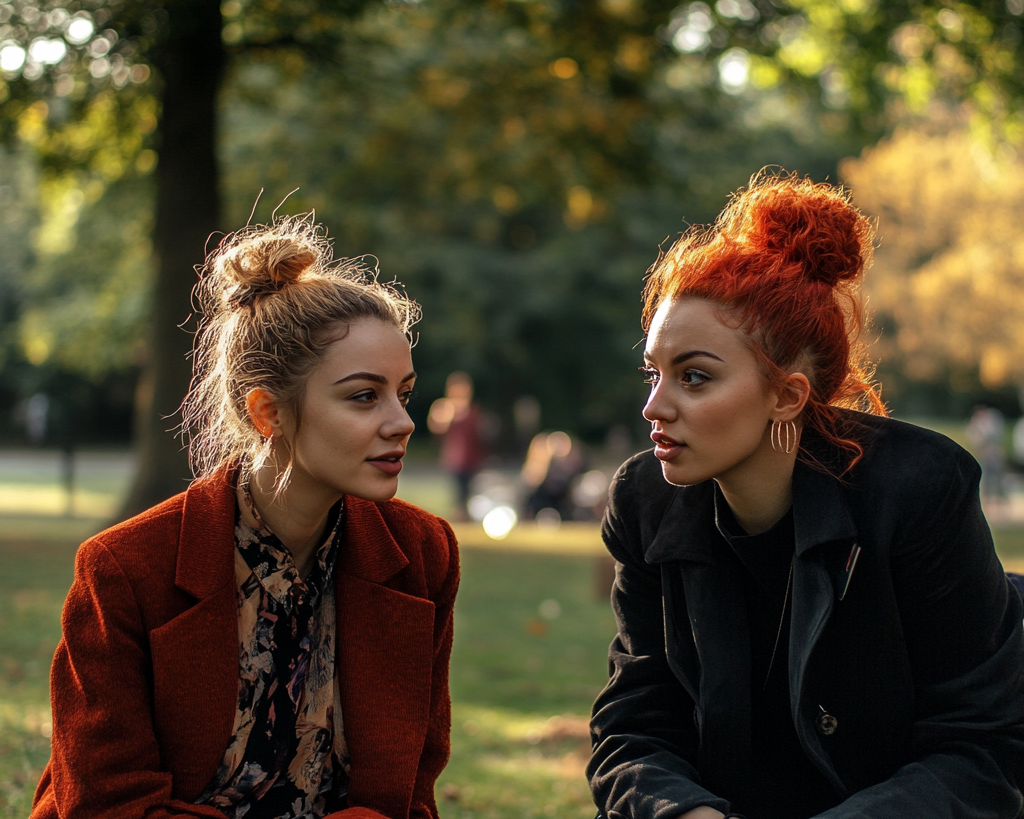 Des femmes ayant une conversation délicate | Source : Midjourney