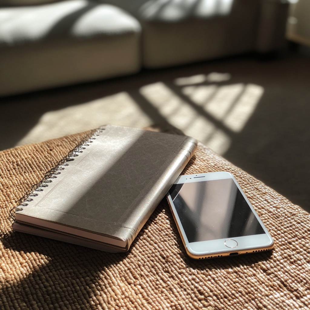 Un téléphone portable sur une table | Source : Midjourney