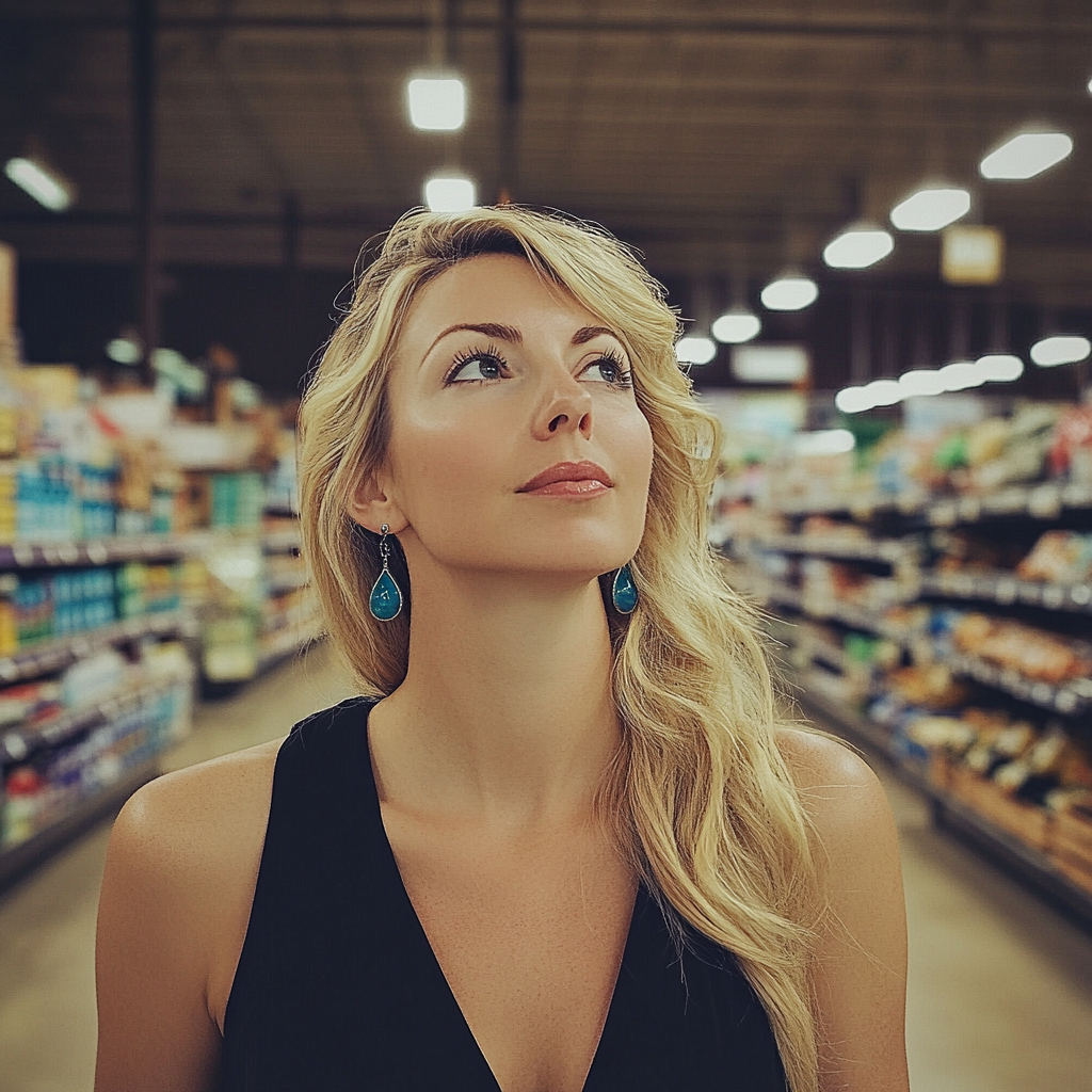 Une femme dans une épicerie | Source : Midjourney