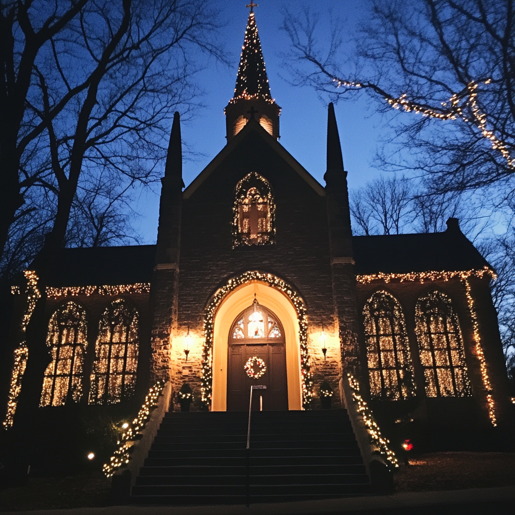 L'extérieur d'une église | Source : Midjourney