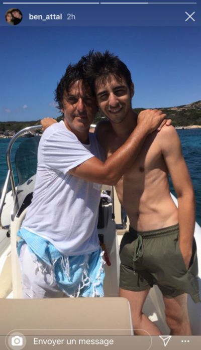 Père et fils profitent du temps ensemble en vacances | Source: Story Instagram de Ben Attal