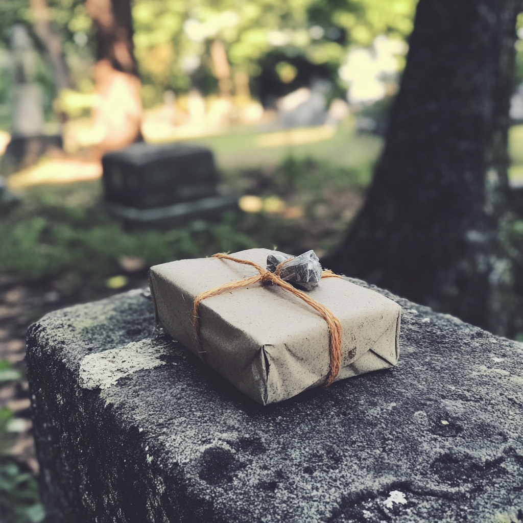 Un paquet dans un cimetière | Source : Midjourney