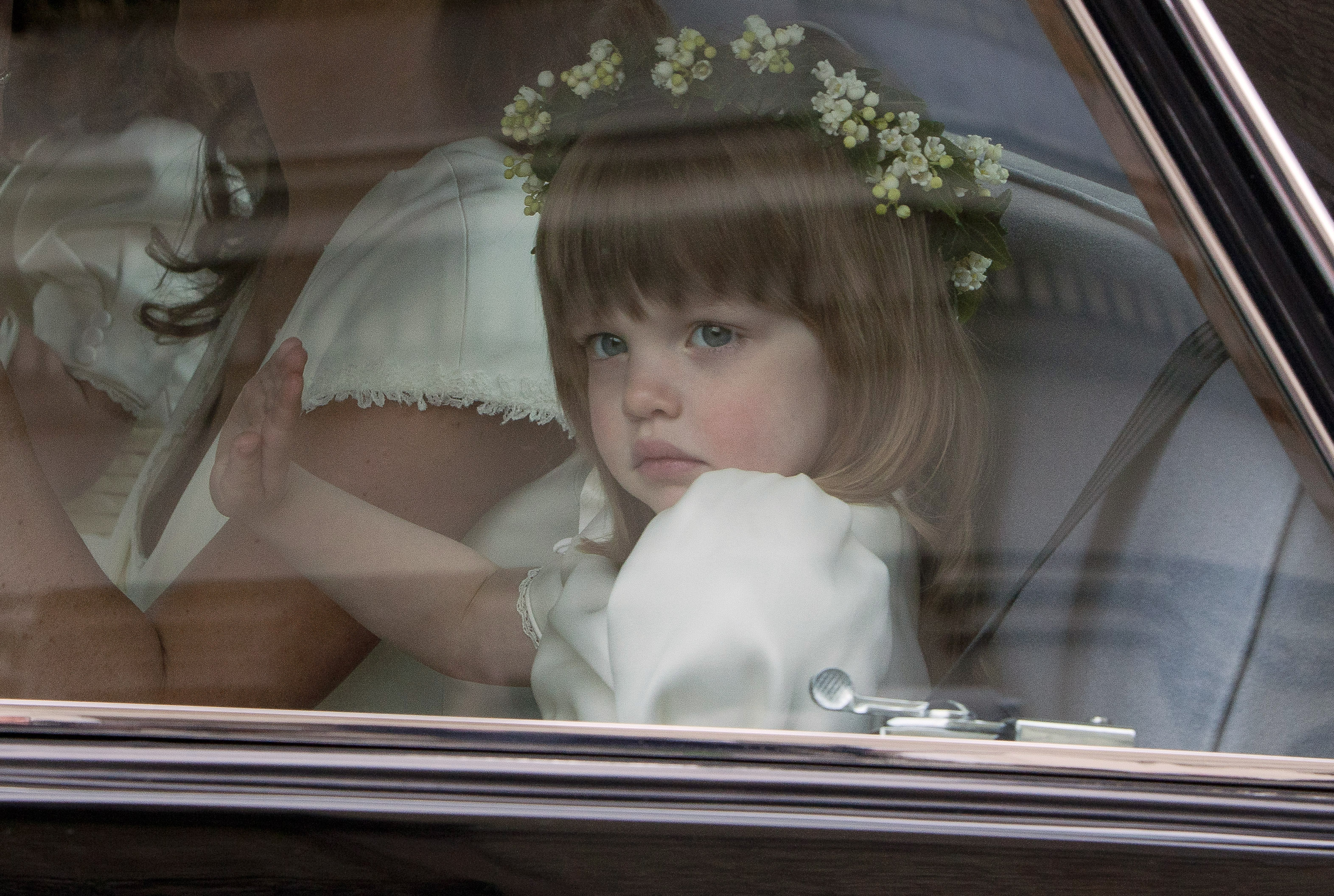 La demoiselle d'honneur Eliza Lopes, se rendant à l'abbaye de Westminster avant le mariage royal entre le prince William et Catherine Middleton à Londres, le 29 avril 2011. | Source : Getty Images