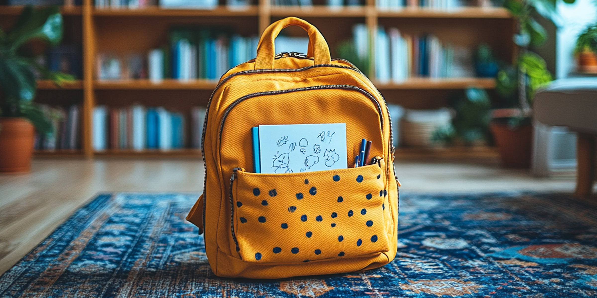 Le sac à dos d'un enfant avec un dessin | Source : Amomama