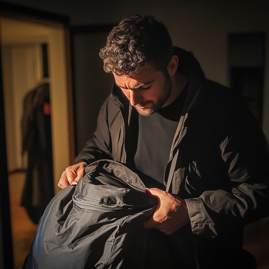 Un homme qui fait son sac | Source : Midjourney