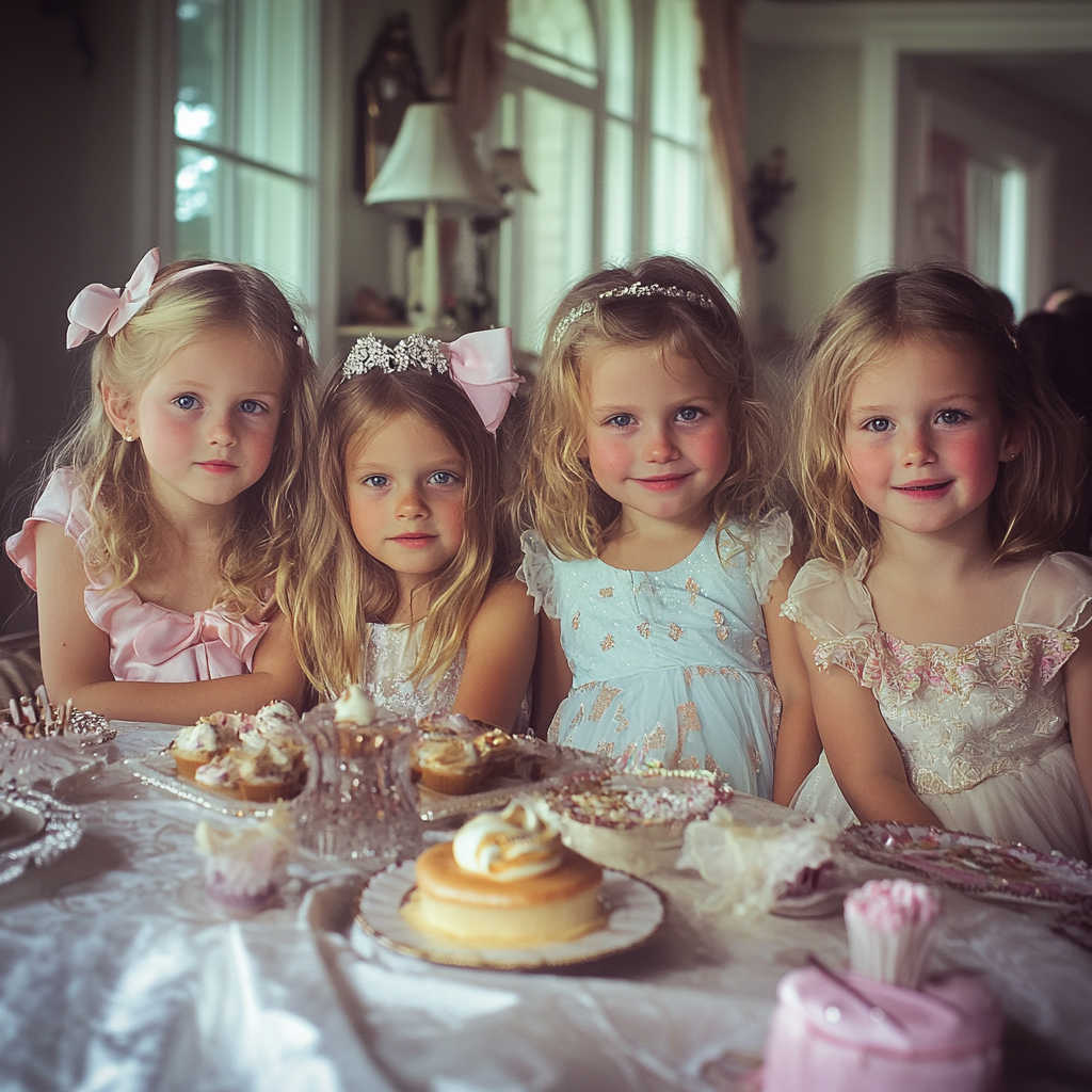 Des petites filles à une fête | Source : Midjourney