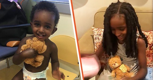 Une fille adoptée qui avait perdu son ours en peluche le retrouve un an plus tard. | Photo : facebook.com/addie.pascal youtube.com/Inside Edition