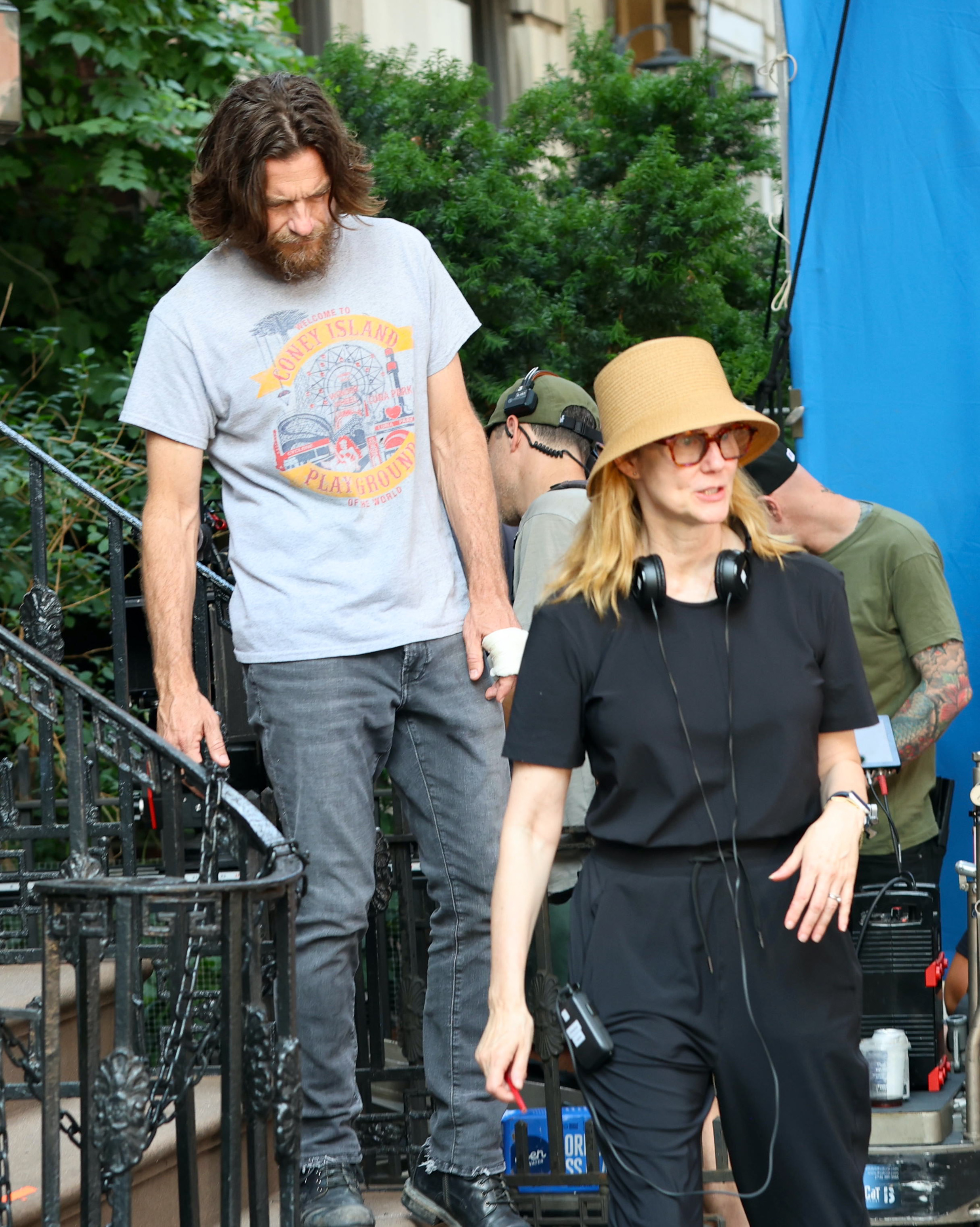 L'acteur a été vu avec d'autres membres de l'équipe sur un plateau de tournage à New York le 10 juin 2024 | Source : Getty Images