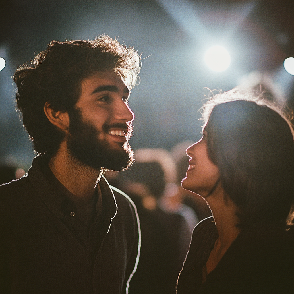 Un homme qui parle à une femme | Source : Midjourney