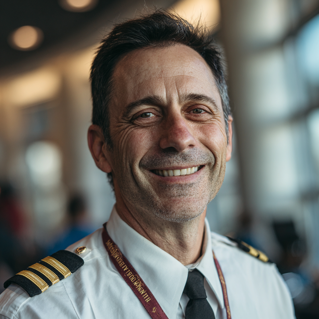 Un pilote souriant | Source : Midjourney