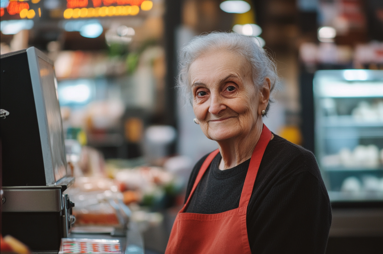 Une femme âgée amusée | Source : Midjourney