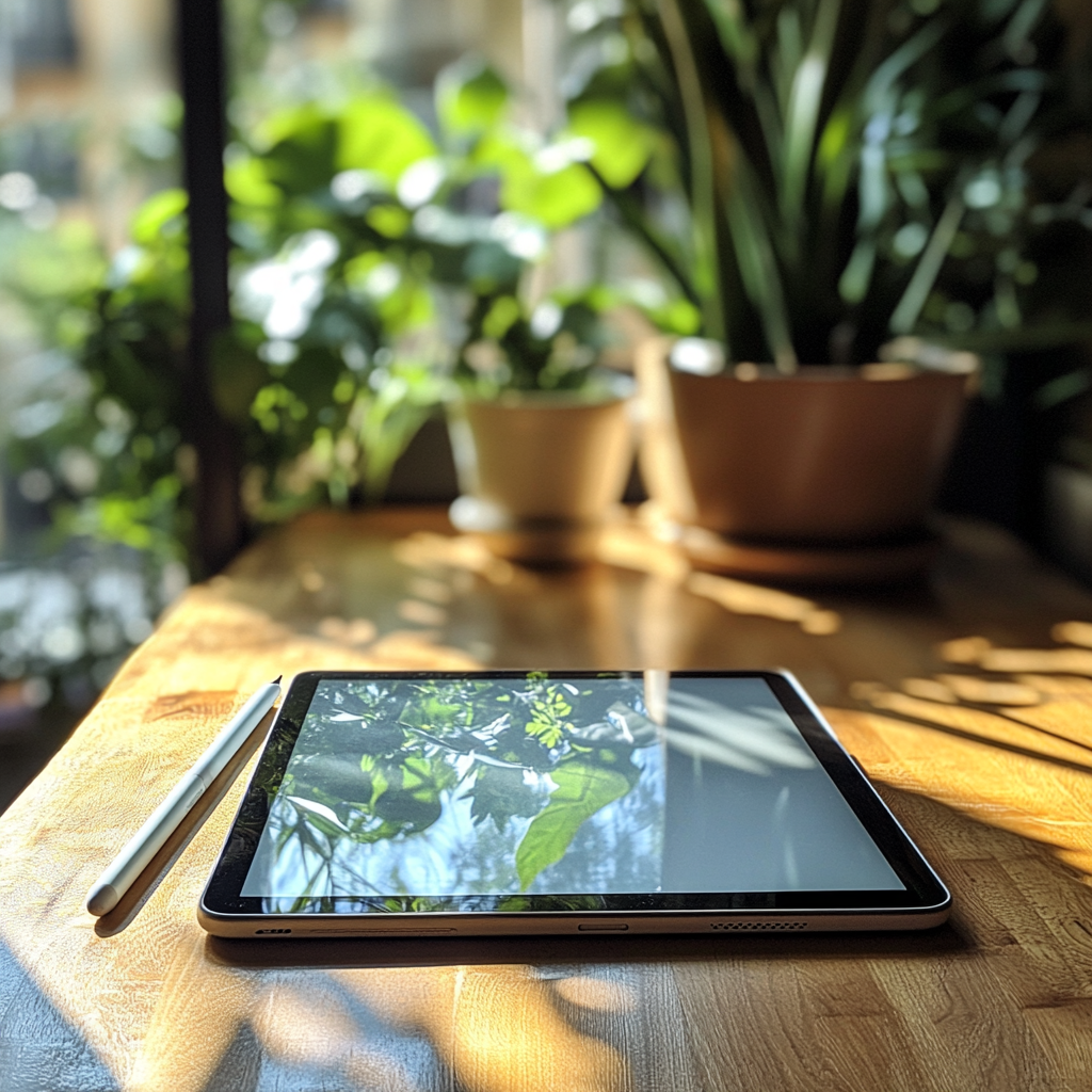 Une tablette sur une table | Source : Midjourney