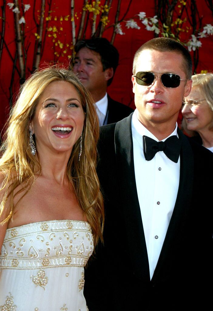 Jennifer Aniston et son mari Brad Pitt à la 56e édition des Primetime Emmy Awards. | Source : Getty Images