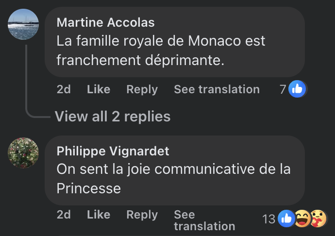 Commentaires d'internautes | Source : Facebook