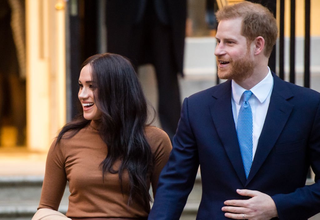 Meghan et le Prince Harry, quittent la Maison du Canada | Source : Getty Images