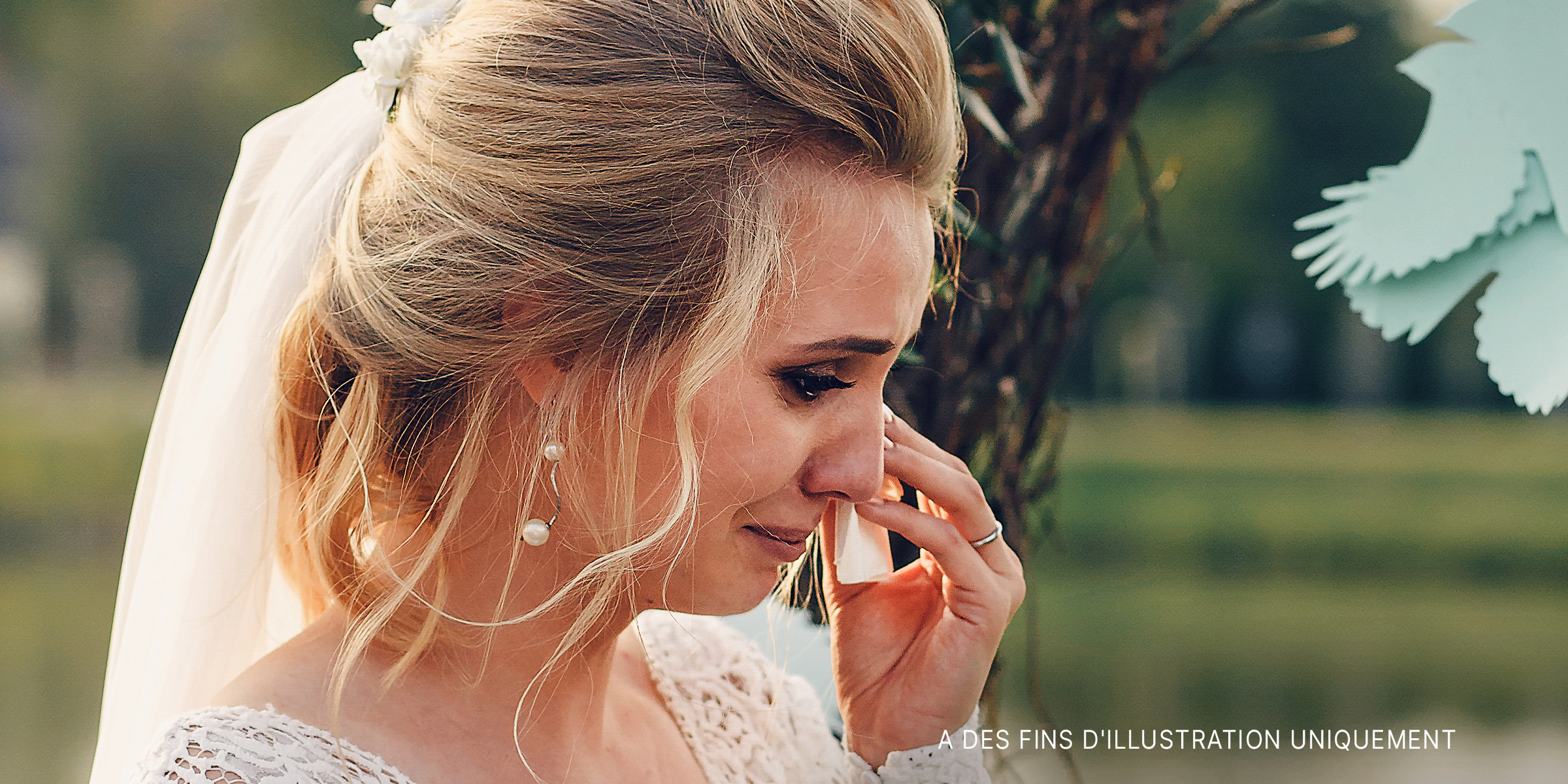 Une femme qui pleure le jour de son mariage | Source : Shutterstock