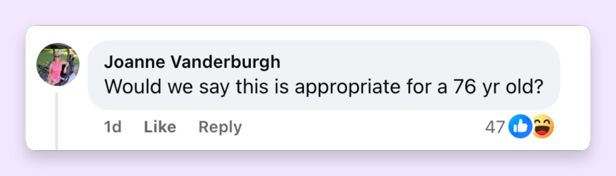 Commentaire d'un internaute sur la tenue de Vera Wang au Met Gala du 4 mai 2026 | Source : Facebook/Page Six