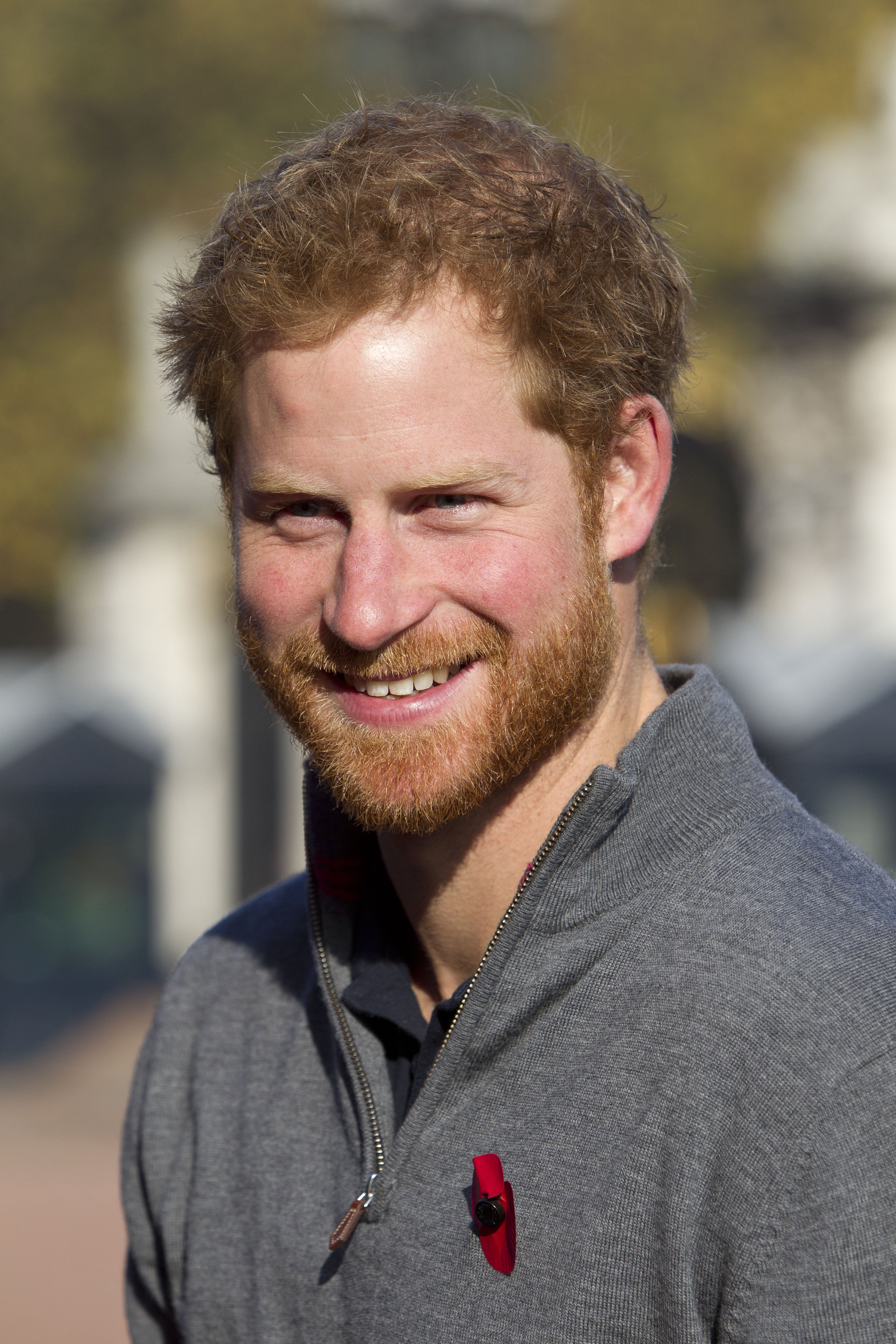 Le prince Harry sur le parvis du palais de Buckingham le 1er novembre 2015 à Londres, en Angleterre | Source : Getty Images