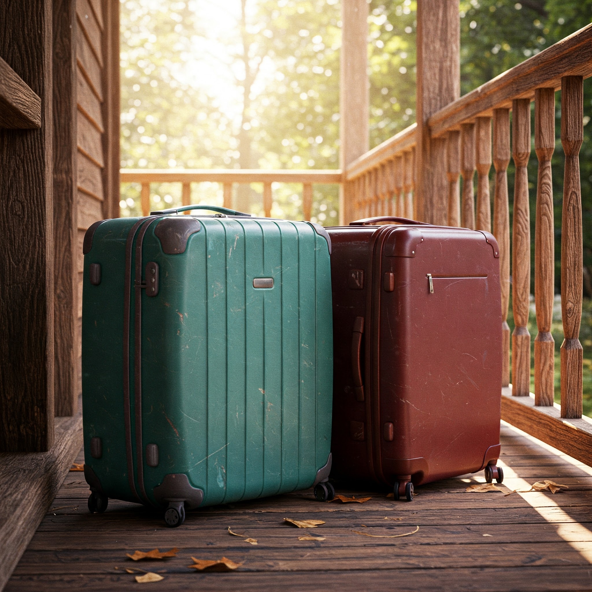 Des valises sous un porche | Source : Gemini