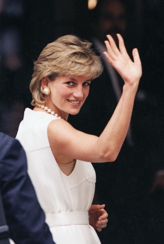La princesse Diana salue la foule lors du dernier jour de sa visite à Chicago | Source : Getty Images