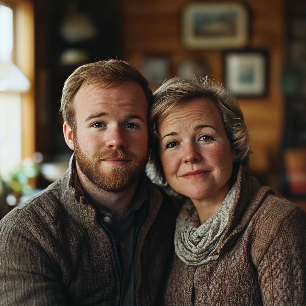 Un homme avec sa mère | Source : Midjourney