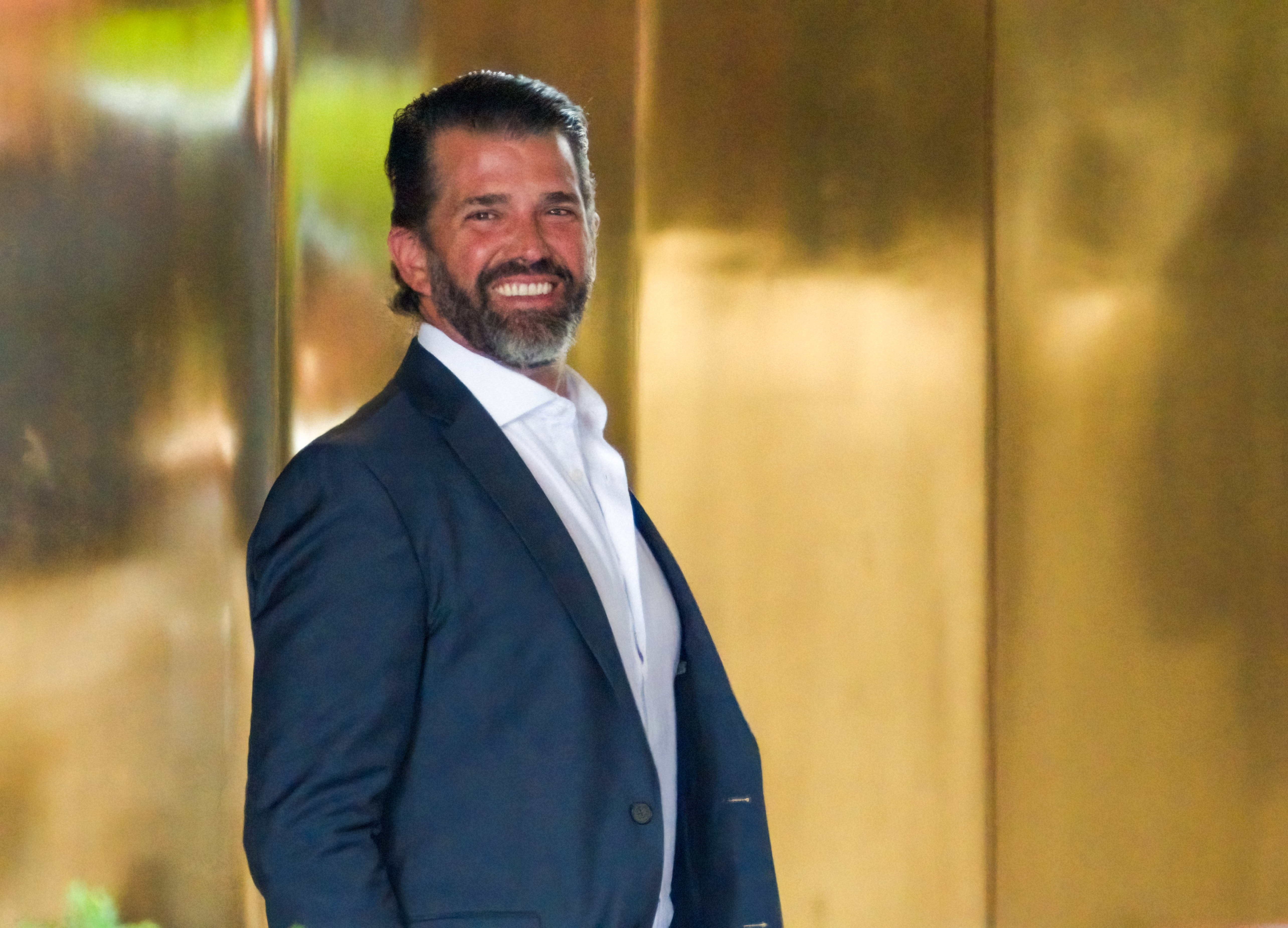 Donald Trump Jr. aperçu en train de quitter la Trump Tower à New York le 29 mai 2024. | Source : Getty Images