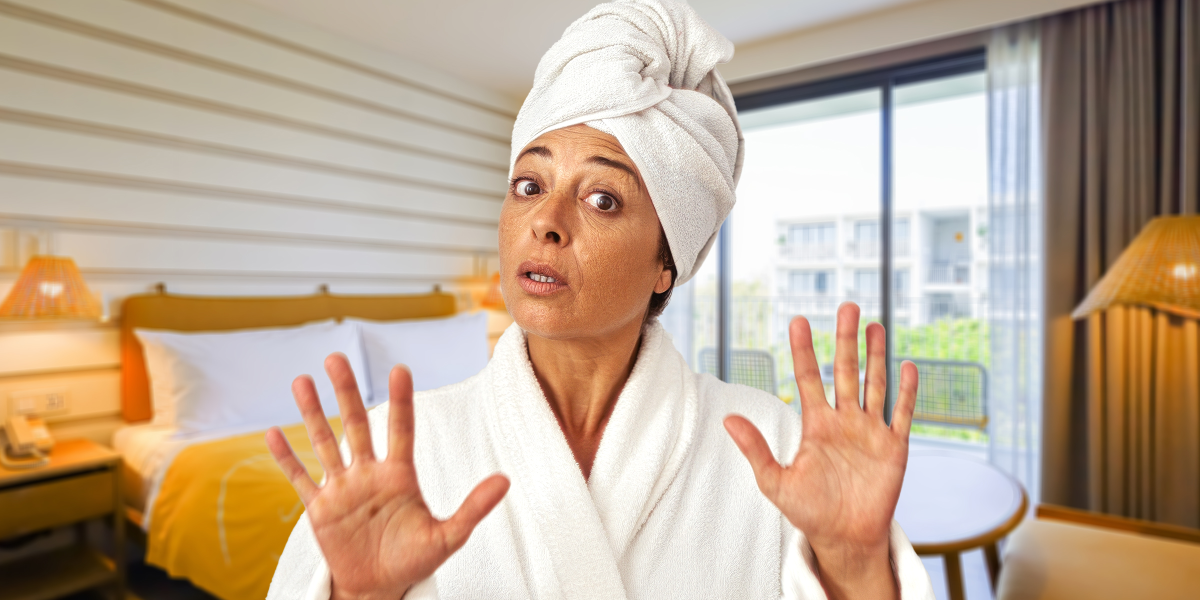 Une femme dans une chambre d'hôtel | Source : Shutterstock