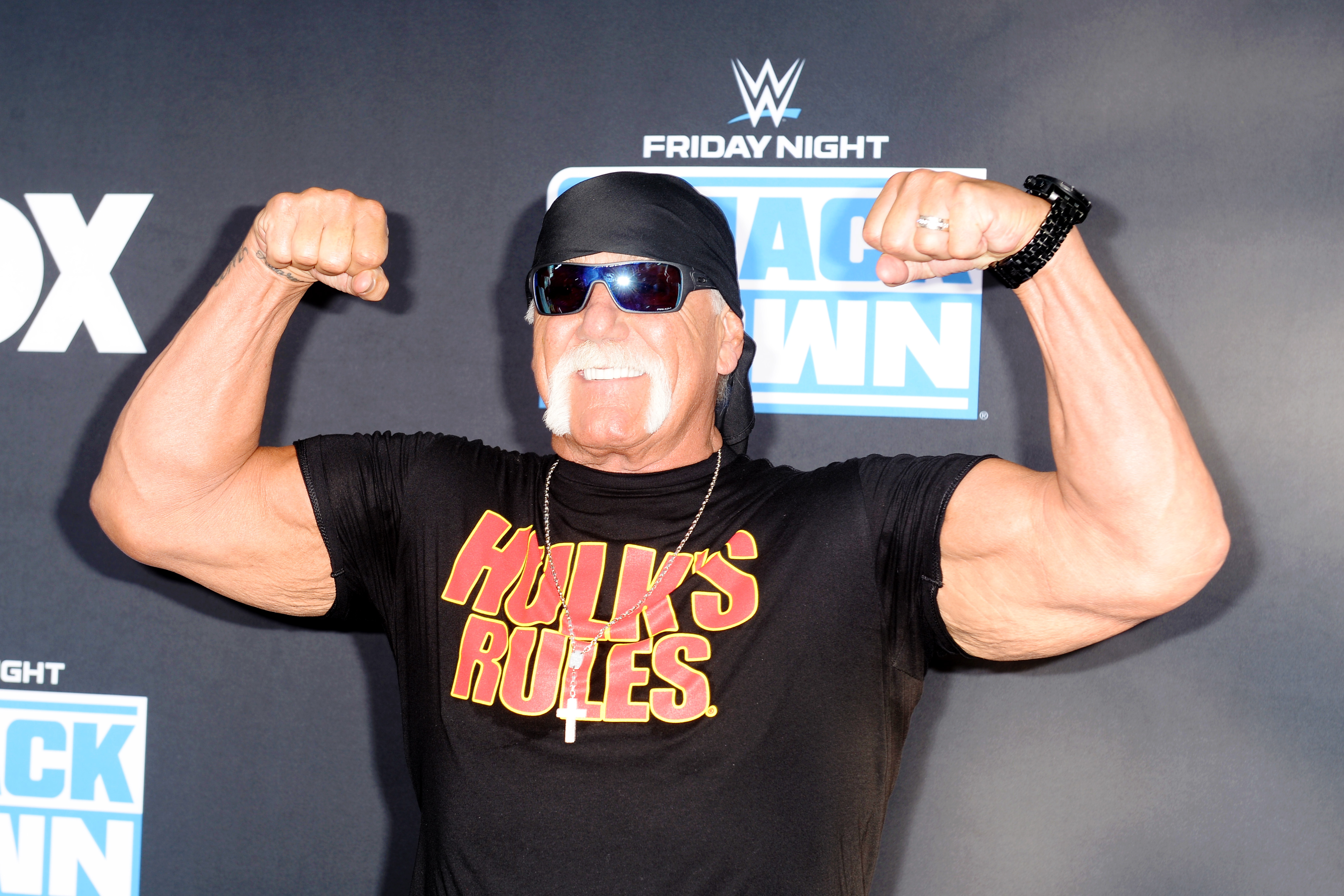 Hulk Hogan lors de la célébration du 20e anniversaire de la WWE marquant la première à Los Angeles, en Californie, le 4 octobre 2019 | Source : Getty Images