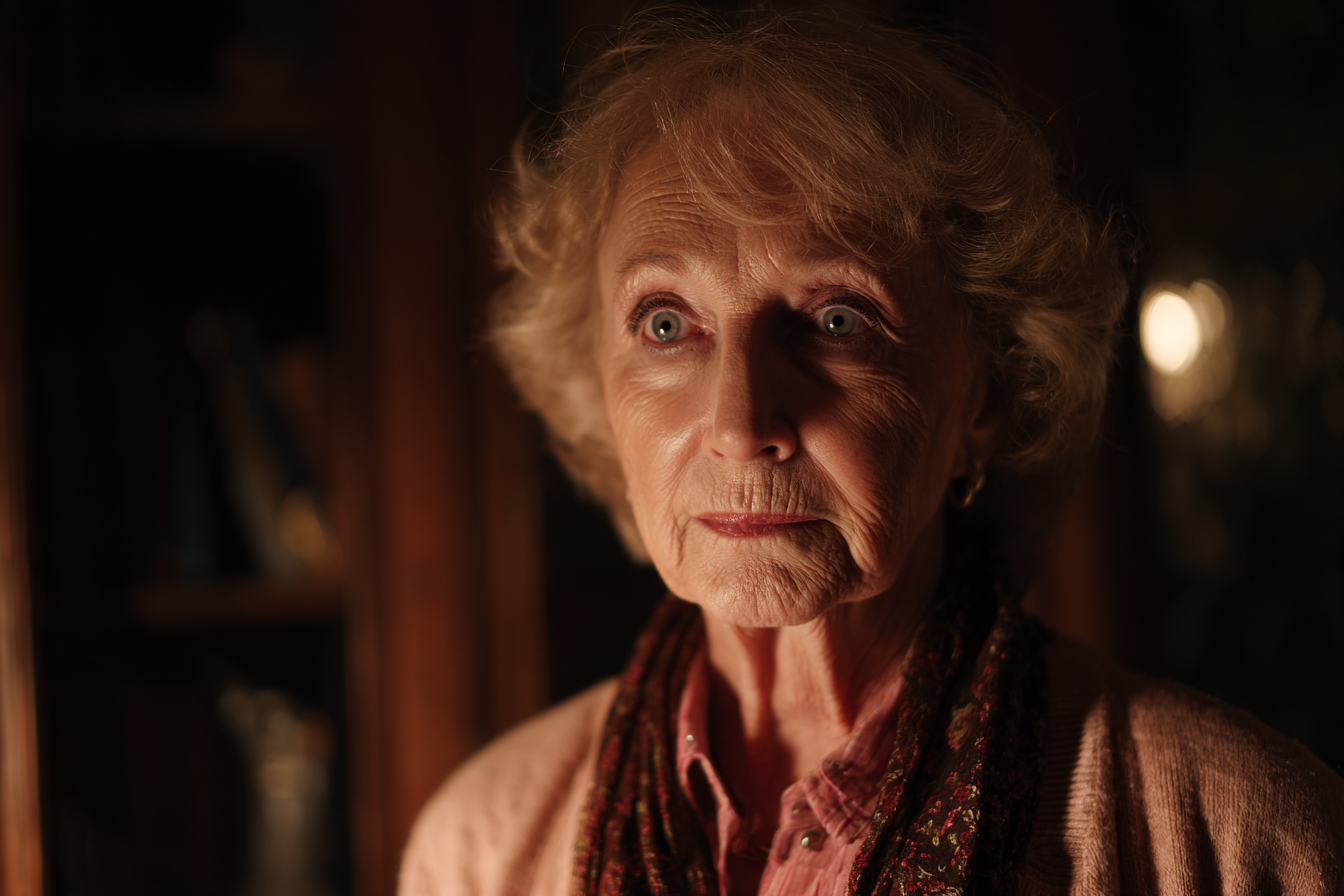 Une femme debout dans un grenier | Source : Midjourney