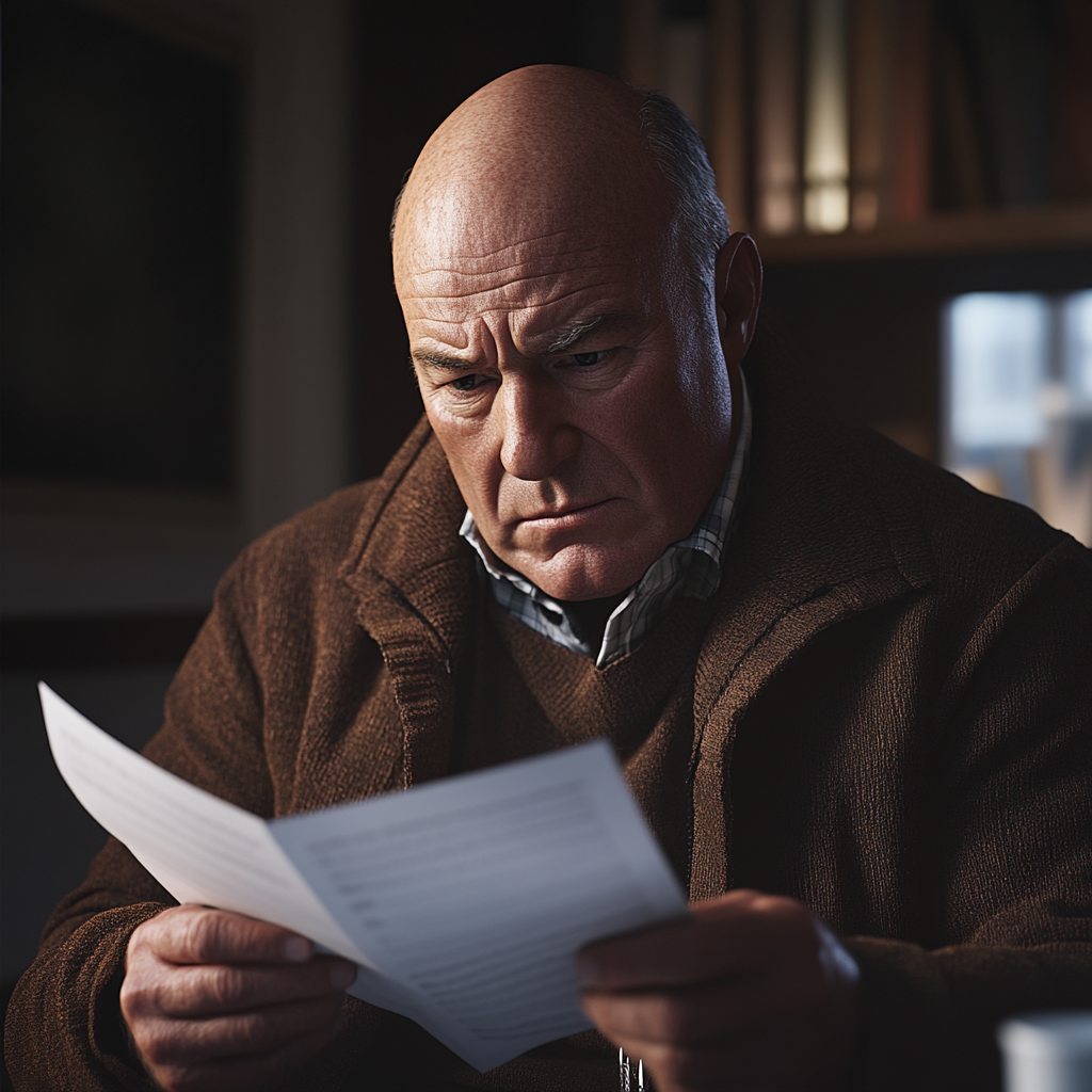 Un homme lisant un document | Source : Midjourney