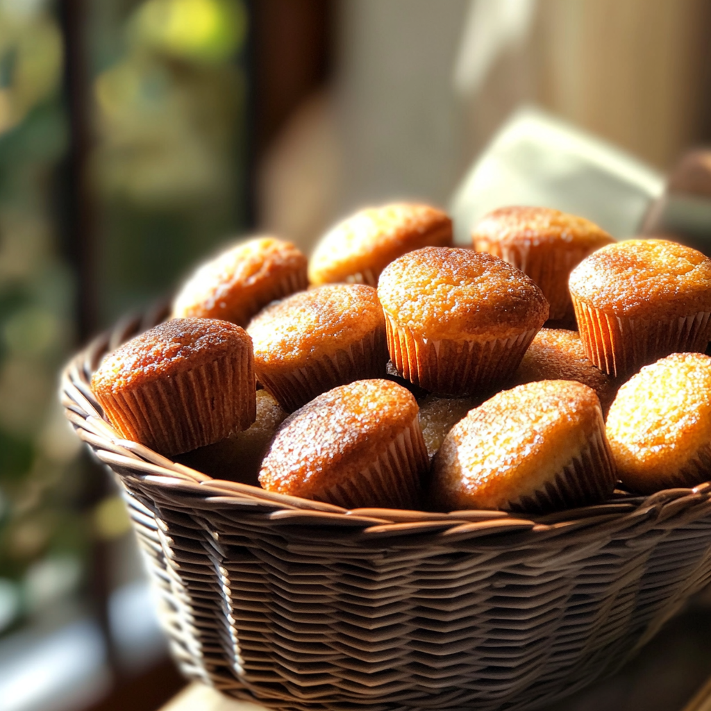 Un panier de mini-muffins | Source : Midjourney