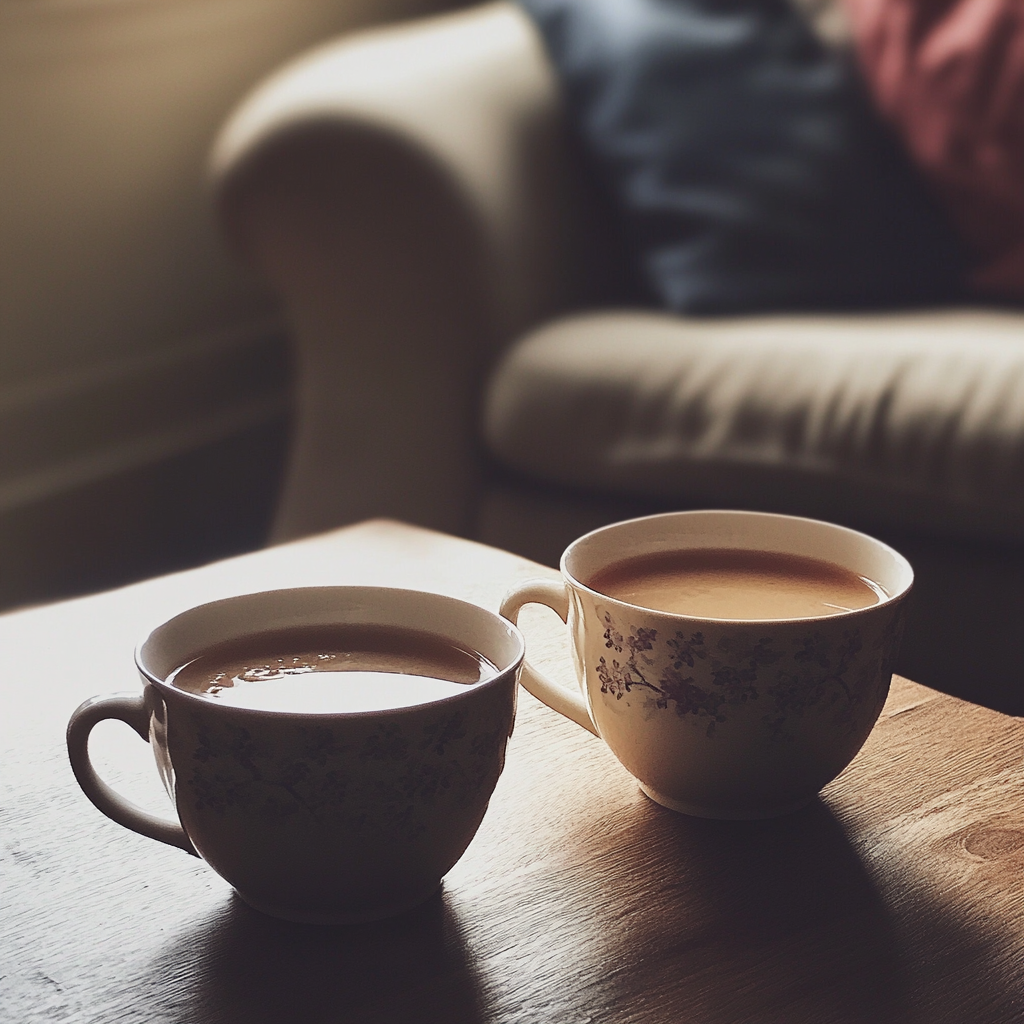 Tasses de thé sur une table basse | Source : Midjourney