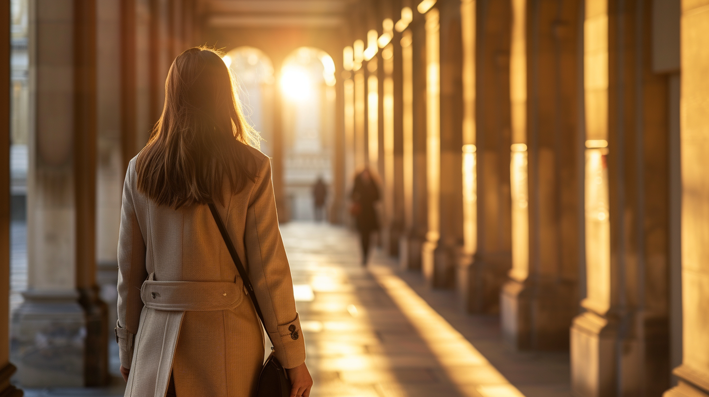 Une femme qui s'éloigne | Source : Midjourney