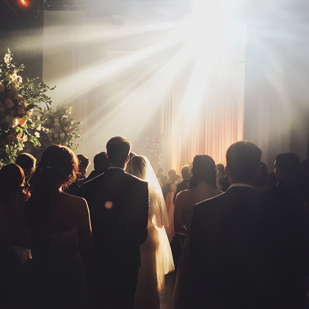 Une foule lors d'un mariage | Source : Midjourney